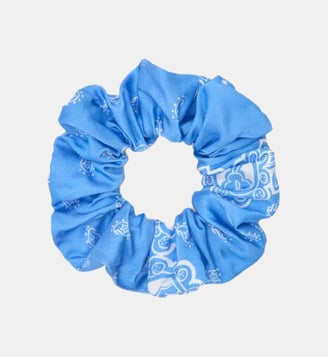 Chouchou en textile imprimé - Maje - Bleu ciel bandana print
