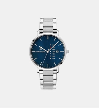 Montre Data Bleu foncé 242D161 - Pierre Lannier - Argenté