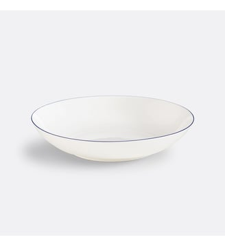 Lot de 4 assiettes creuses porcelaine - La Redoute Interieurs - Blanc et bleu