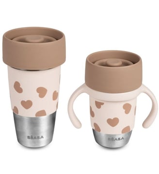 Coffret duo 2 tasses - Beaba - Rose