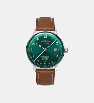 Montre automatique Hindenburg Vert Z-8056-4 - Zeppelin - Argenté