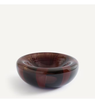 Vide-poches en verre soufflé à la bouche - AM.PM - Bordeaux et brun