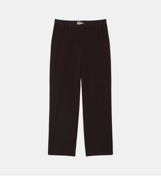 Pantalon de pyjama coton gaufré - Lacoste - Marron