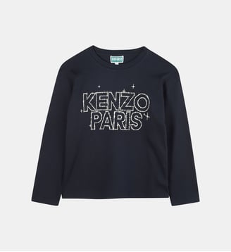 T-shirt à manches longues - Kenzo Kids - Bleu mistral