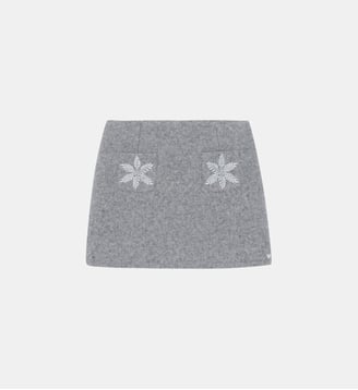 Jupe -   laine broderie flocons Tartine Et Chocolat