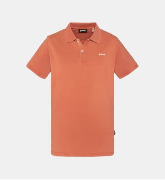 Polo effet délavé - Schott - Rouille