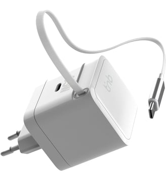 Chargeur + câble GAN USB-C charge rapide + cable 70cm - TNB - Beige