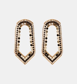 Boucles d'oreilles larges tiges percées   - Precious - Satellite - Noir