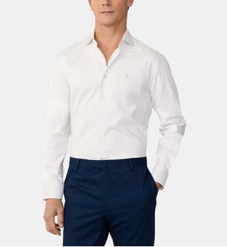 Chemise Coupe Ajustée Texturée - Hackett London - Blanc