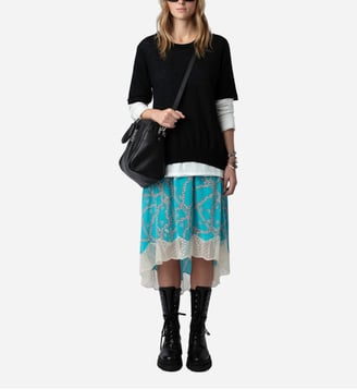 Jupe Joslin 100% Soie - Zadig&Voltaire - Bleu aqua