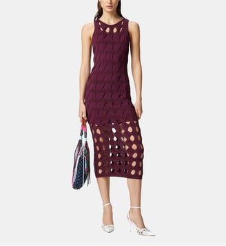 Robe midi en maille ajourée - Pinko - Multicolore