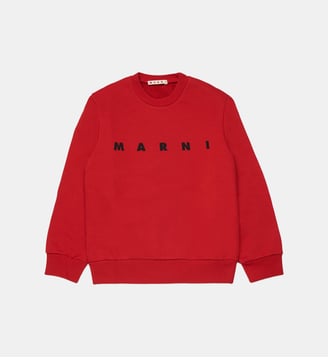 Sweat-shirt à col ras du cou avec logo Marni - Marni - Rouge
