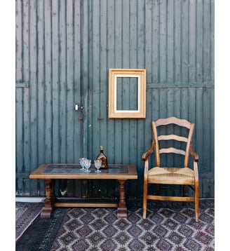 Table basse ardoise Léonie N°140- Produit chiné - Debongout - Bois