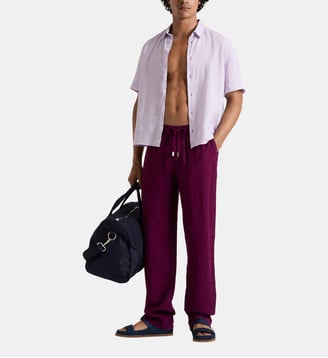 Pantalon large en lin uni - Vilebrequin - Kerala