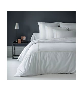 Housse de couette satin de coton - Garnier Thiebaut - Blanc et rose