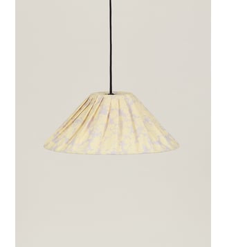 Abat-jour plissé pour suspension 50 cm Ava - Nobodinoz - Yellow flowers