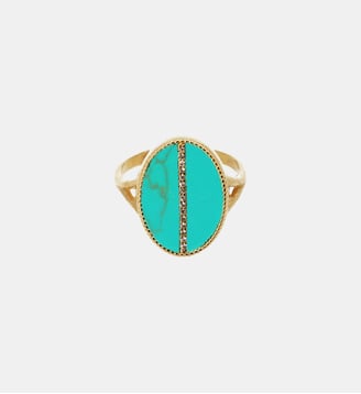 Bague Chiara Duo - Nilaï - Bleu turquoise
