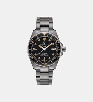 Montre automatique Ds action Noir C0326074405100 - Certina - Gris