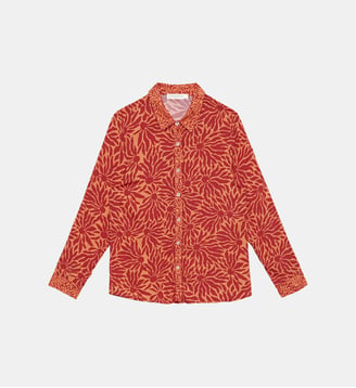 Chemisier manches longues col chemise imprimé imprimé CLAUDIE - La Petite Etoile - Soleil