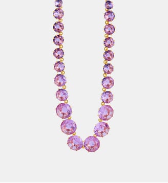 Collier sautoir pierres rondes La Diamantine lavande - Les Néréides - Violet