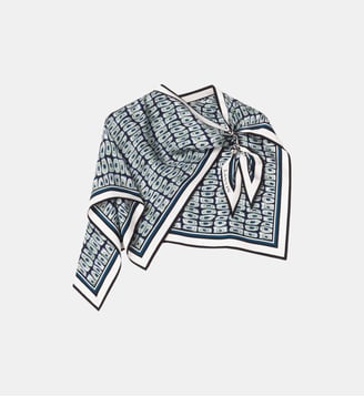 Foulard Bijou En Soie Murano - Lanvin - Noir