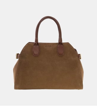 Sac à main en cuir véritable Liza - Guess - Marron