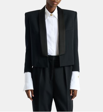 Spencer en grain de poudre - Balmain - Noir