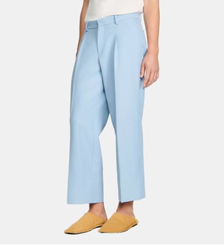 Pantalon large à pli - Sandro - Bleu ciel
