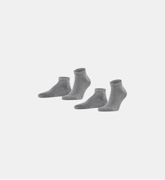 Chaussettes Sport Happy 2-Pack Coton - Falke - Gris clair melan