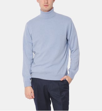 Pull Col roulé 100% Cachemire Ciel - Atelier Privé - Bleu ciel