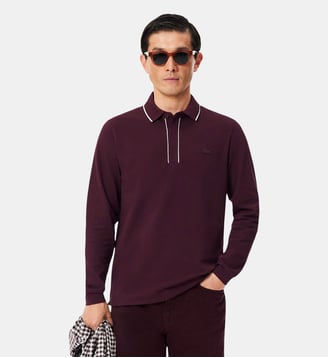 Polo Paris manches longues regular fit - Lacoste - Marron