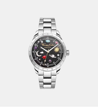 Montre pour femme avec cadran cosmique - Thomas Sabo - Argent et bleu