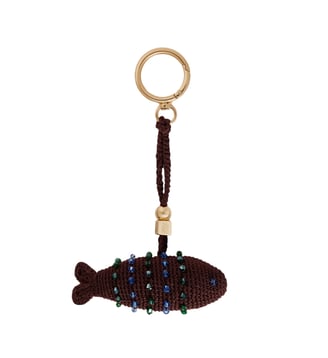 Porte-clés crocheté main - Sandro - Marron