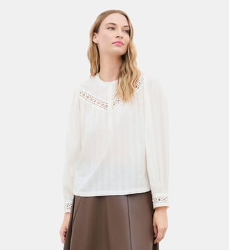 Chemise cbailey - Motif uni - Coton - Coupe droite - Caroll - Blanc