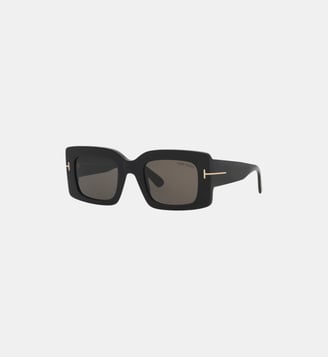 Lunettes de soleil Rectangulaire Brigitta - Tom Ford - Noir brillant