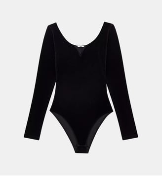 Body en velours - Maje - Noir