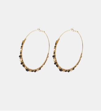 Boucles d'oreilles créoles   - Iancura - Satellite - Noir