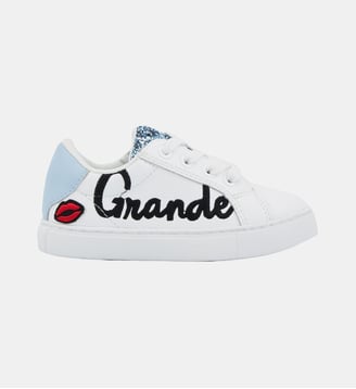 Baskets Enfant En Cuir Mini Simone Grande Soeur - Bons Baisers - Blanc