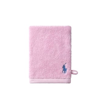 Gant de toilette  en coton - Ralph Lauren Home - Rose