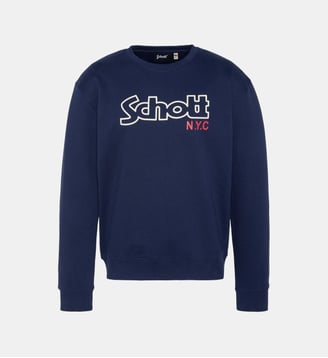 Sweatshirt col rond - Schott - Marine