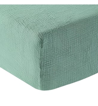 Drap Housse Source - Anne de Solène - Bleu céladon