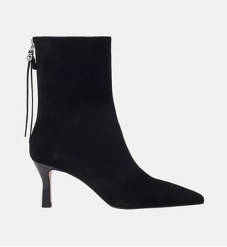 Bottines pointues en suède Maje
