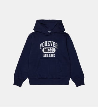 Sweat à capuche avec logo - Diesel Kids - Bleu