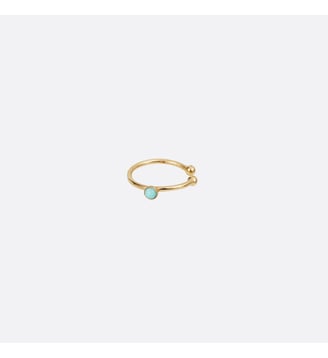 Bague d'oreille dorée amazonite - CAB - Caroline Najman - Bleu
