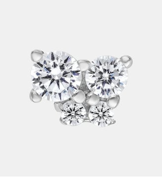 Boucle d'oreille puce Flocon argent - Nebuleuse Bijoux - Argent