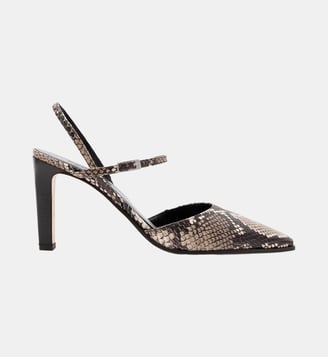Miller - Escarpins En Cuir Imprimé Serpent - Parallèle - Naturel