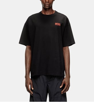 T-shirt en coton avec imprimé Diesel Biscotto - Diesel - Noir