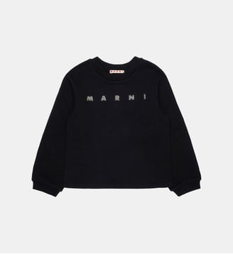 Sweat-shirt col rond avec logo - Marni - Noir