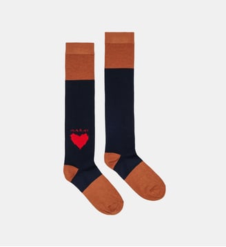 Chaussettes avec broderie cœur Marni