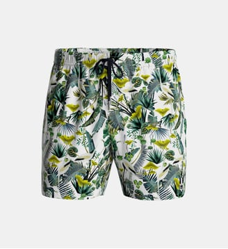 Short de bain feuilles tropicales Bali avec suspensoir - Impetus - Vert feuillage